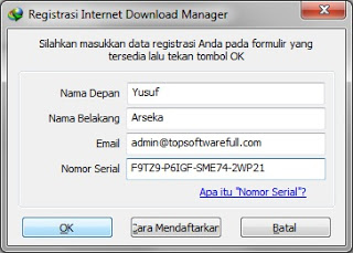 Internet download manager with serial number